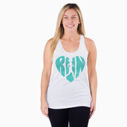 Women's Racerback Performance Tank Top - Love The Run