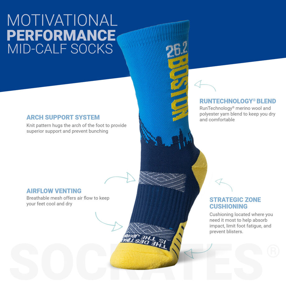 Socrates® Mid-Calf Socks - Boston 26.2