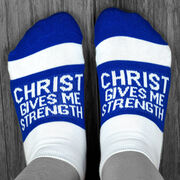 Socrates&reg; Woven Performance Sock - Christ Give Me Strength