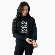 Running Raglan Crew Neck Pullover - Chicago 26.2 Vertical