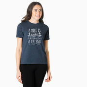 Running Short Sleeve T-Shirt - A Mile Is Always Better With A Friend