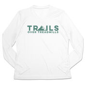 Women's Long Sleeve Tech Tee - Trails Over Treadmills