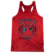 Women's Racerback Performance Tank Top - Eye Of The Tiger