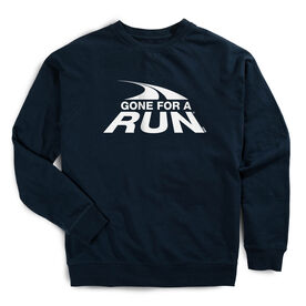 Running Raglan Crew Neck Sweatshirt - Gone For a Run White Logo