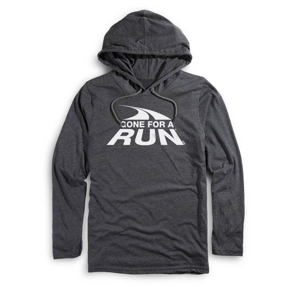 Men's Running Lightweight Hoodie - Gone For a Run White Logo