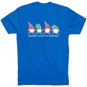 Running Short Sleeve T-Shirt - Runnin' With My Gnomies&reg; - Christmas