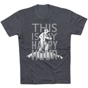 Hiking Short Sleeve T- Shirt - This Is My Happy Hour Hiker