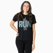 Running Short Sleeve T-Shirt - She Believed She Could So She Did 26.2