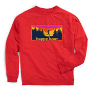 Running Raglan Crew Neck Pullover - Happy Hour