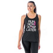 Women's Everyday Tank Top - Run Now Wine Later (Bold)