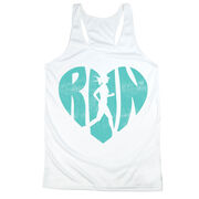 Women's Racerback Performance Tank Top - Love The Run