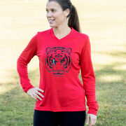 Women's Long Sleeve Tech Tee - Eye Of The Tiger