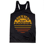 Women's Racerback Performance Tank Top - Running is My Sunshine