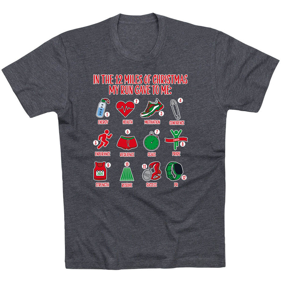 Running Short Sleeve T-Shirt - The 12 Miles of Christmas