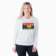 Women's Long Sleeve Tech Tee - Happy Hour