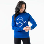 Running Raglan Crew Neck Pullover - Santa Run Face