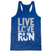 Women's Racerback Performance Tank Top - Live Love Run Silhouette