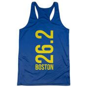 Women's Racerback Performance Tank Top - Boston 26.2 Vertical