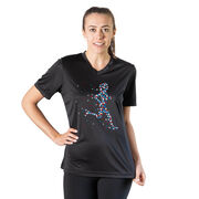 Women's Short Sleeve Tech Tee - Patriotic Runner Girl