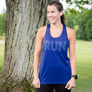 Women's Racerback Performance Tank Top - Run Lines