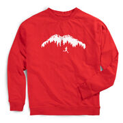 Running Raglan Crew Neck Pullover - Trail Runner in the Mountains