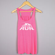 Flowy Racerback Tank Top - Gone For a Run&reg; White Logo
