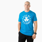 Running Short Sleeve T-Shirt - Kiss Me I am a Runner Shamrock