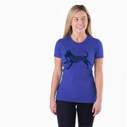 Women's Everyday Runners Tee - I'd Rather Be Running with My Dog