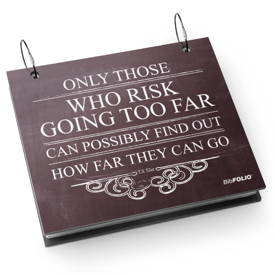 BibFOLIO® Race Bib Album - Only Those Who Risk