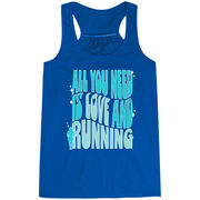 Flowy Racerback Tank Top - All You Need is Love and Running