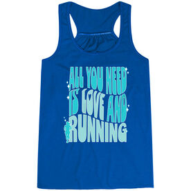 Flowy Racerback Tank Top - All You Need is Love and Running