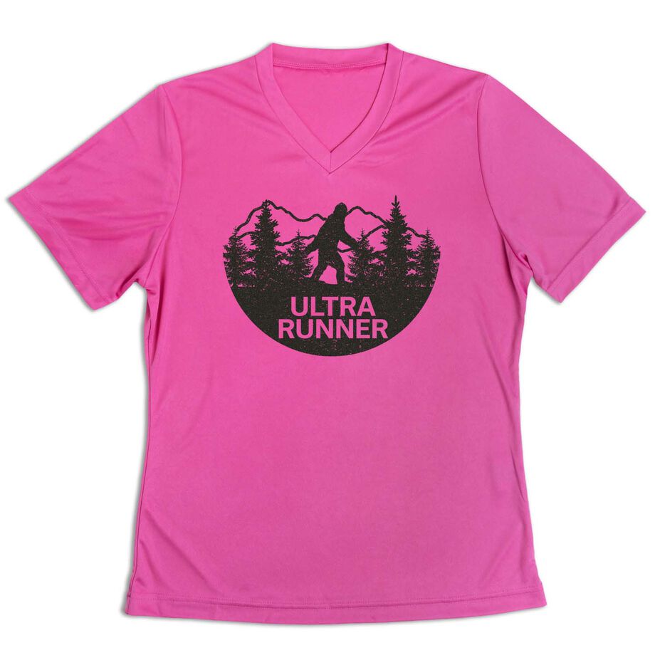 Women's Short Sleeve Tech Tee - Ultra Runner Bigfoot