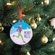 Running Round Ceramic Ornament - Merry Miles Female