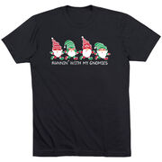 Running Short Sleeve T-Shirt - Runnin' With My Gnomies&reg; - Christmas