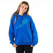 Cross Country Hooded Sweatshirt - Winged Foot Inspirational Words