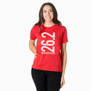 Running Short Sleeve T-Shirt - 26.2 Marathon Vertical 