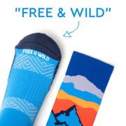 Socrates&reg; Mid-Calf Performance Socks - Free & Wild 