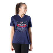 Women's Short Sleeve Tech Tee - We Run Free Because Of The Brave