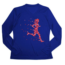 Women's Long Sleeve Tech Tee - Heartfelt Runner Girl