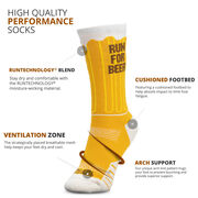 Socrates&reg; Mid-Calf Socks - Run For Beer