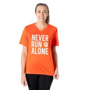 Women's Short Sleeve Tech Tee - Never Run Alone (Bold)