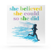 Running Canvas Wall Art - She Believed She Could