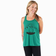 Flowy Racerback Tank Top - Life's Short Run Long (Mountains)