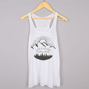 Flowy Racerback Tank Top - Life's Short Run Long (Mountains)