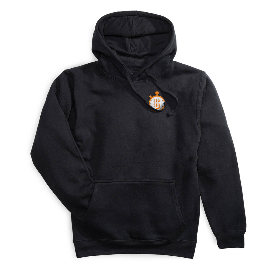 Statement Fleece Hoodie - Six Minute Mile Stopwatch