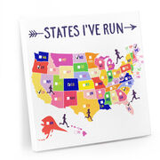 Running Canvas Wall Art - States I've Run