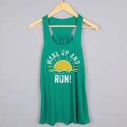 Flowy Racerback Tank Top - Wake Up And Run