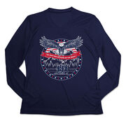 Women's Long Sleeve Tech Tee - We Run Free Because Of The Brave