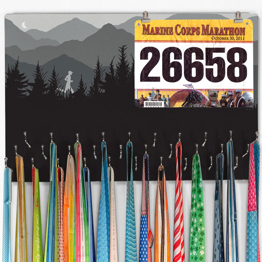 Running Large Hooked on Medals and Bib Hanger - Run Your Terrain