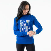 Running Raglan Crew Neck Pullover - Run Now Gobble Later (Bold)